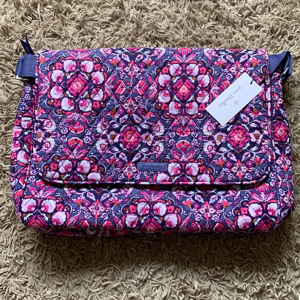 Vera Bradley Magenta Medallion Messenger Bag